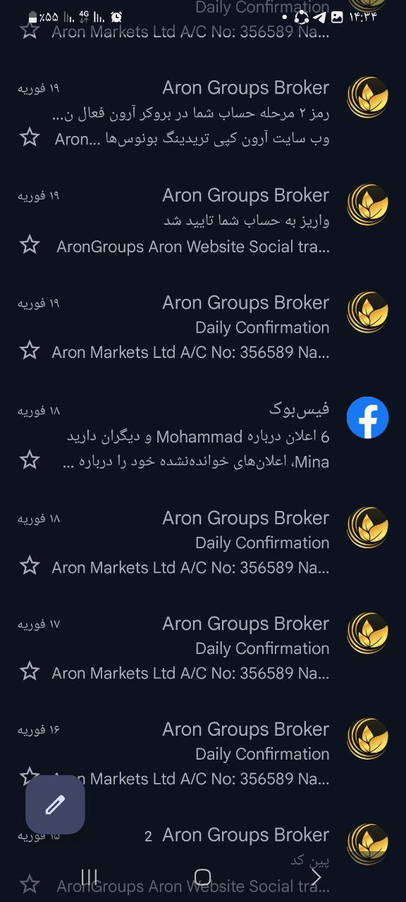 مستندات تخلف بروکر آرون گروپس